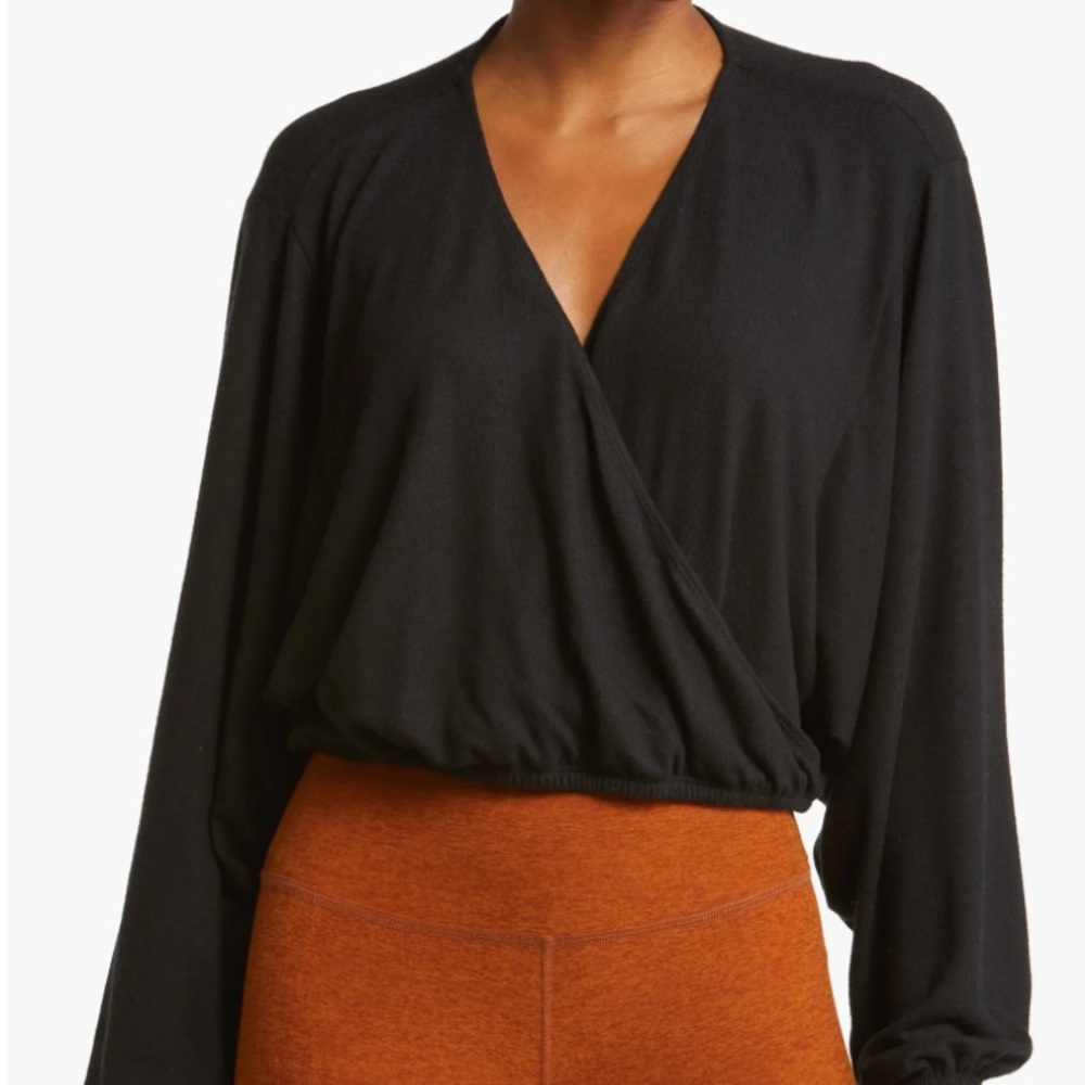 Beyond yoga wrapped up pullover